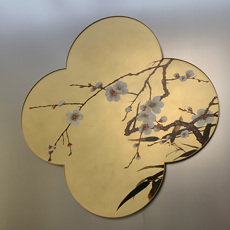 Zotye Edelstahl Gold Electroplated Chinese-Stil gemusterte Edelstahl dekorative Gegenstände