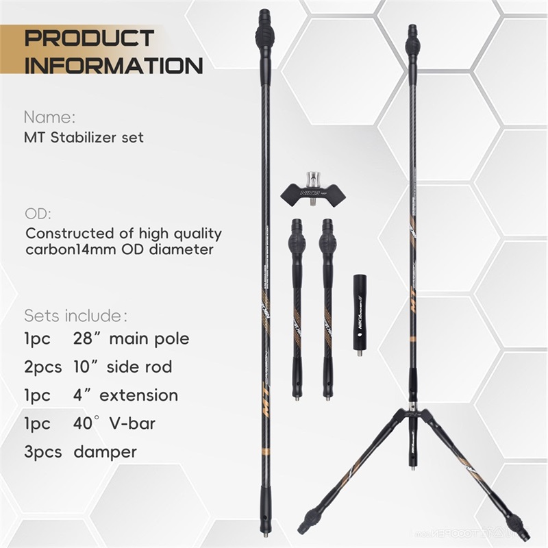 Nika Bogenschießen 240128 MT OD14MM Carbon Stabilisatoren